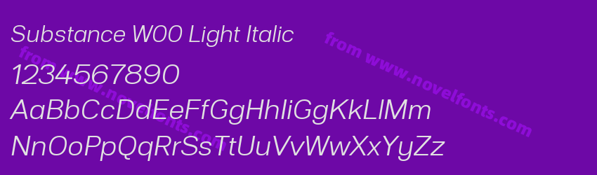 Substance W00 Light ItalicPreview Substance W00 Light ItalicPreview