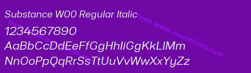 Substance W00 Regular ItalicPreview Substance W00 Regular ItalicPreview