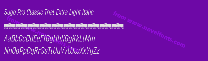 Sugo Pro Classic Trial Extra Light ItalicPreview Sugo Pro Classic Trial Extra Light ItalicPreview