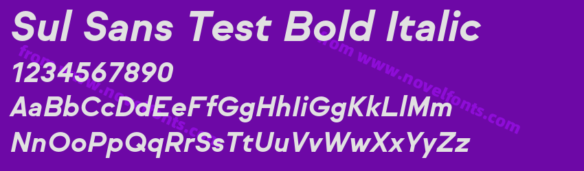 Sul Sans Test Bold ItalicPreview