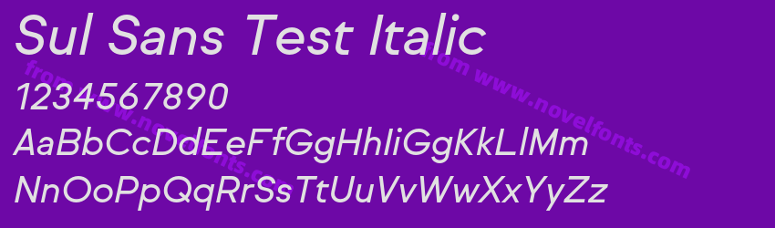 Sul Sans Test ItalicPreview Sul Sans Test ItalicPreview