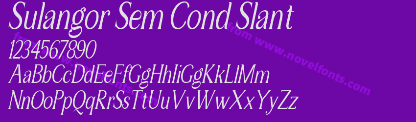 Sulangor Sem Cond SlantPreview Sulangor Sem Cond SlantPreview