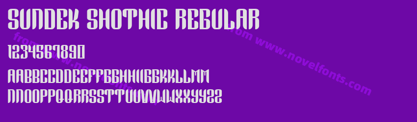 Sundek Shothic RegularPreview Sundek Shothic RegularPreview