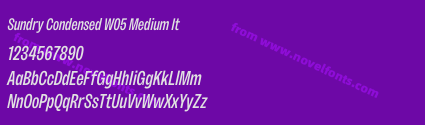 Sundry Condensed W05 Medium ItPreview Sundry Condensed W05 Medium ItPreview
