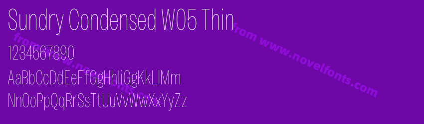 Sundry Condensed W05 ThinPreview Sundry Condensed W05 ThinPreview