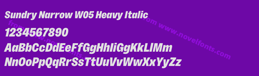 Sundry Narrow W05 Heavy ItalicPreview Sundry Narrow W05 Heavy ItalicPreview