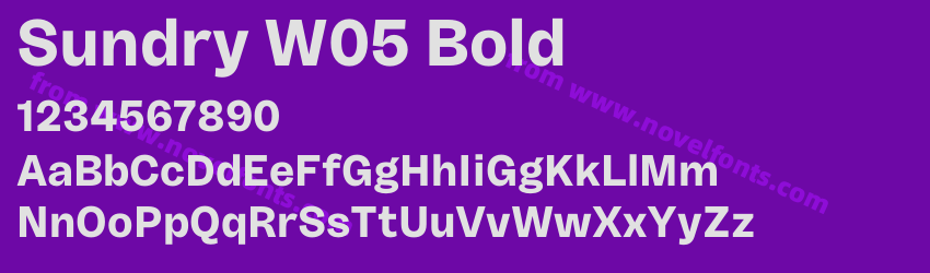 Sundry W05 BoldPreview Sundry W05 BoldPreview