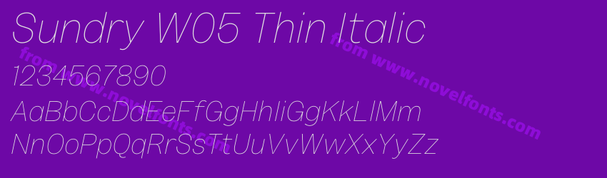 Sundry W05 Thin ItalicPreview Sundry W05 Thin ItalicPreview