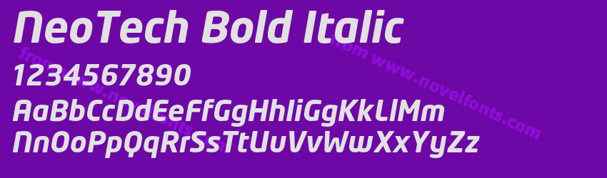 NeoTech Bold ItalicPreview