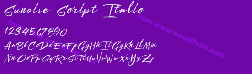 Sunoise Script ItalicPreview Sunoise Script ItalicPreview