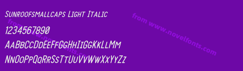 Sunroofsmallcaps Light ItalicPreview Sunroofsmallcaps Light ItalicPreview