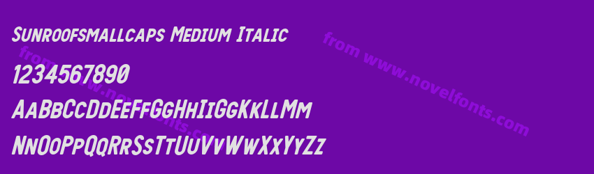 Sunroofsmallcaps Medium ItalicPreview