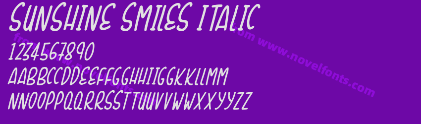 Sunshine Smiles ItalicPreview Sunshine Smiles ItalicPreview