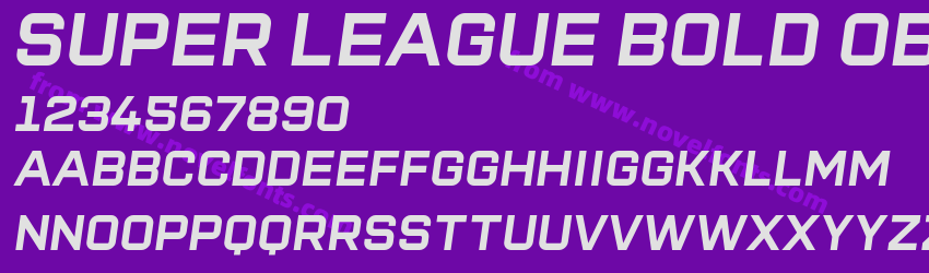 Super League Bold ObliquePreview Super League Bold ObliquePreview