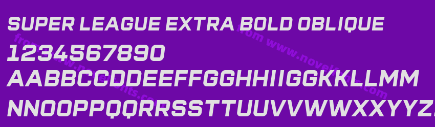 Super League Extra Bold ObliquePreview Super League Extra Bold ObliquePreview