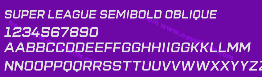 Super League Semibold ObliquePreview Super League Semibold ObliquePreview