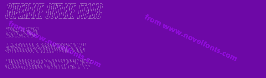 Superline Outline ItalicPreview Superline Outline ItalicPreview