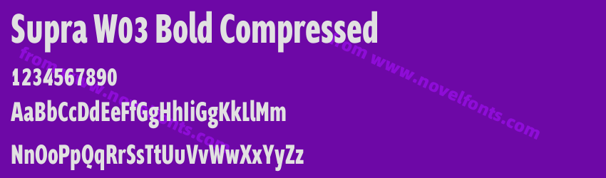 Supra W03 Bold CompressedPreview Supra W03 Bold CompressedPreview