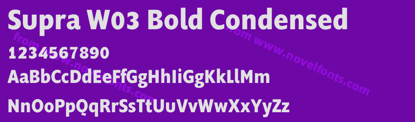 Supra W03 Bold CondensedPreview Supra W03 Bold CondensedPreview
