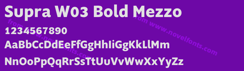 Supra W03 Bold MezzoPreview Supra W03 Bold MezzoPreview