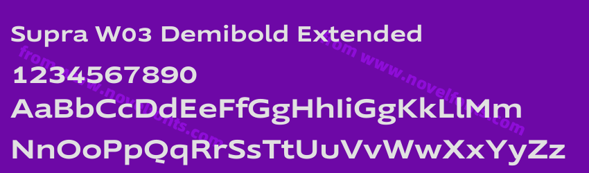 Supra W03 Demibold ExtendedPreview Supra W03 Demibold ExtendedPreview