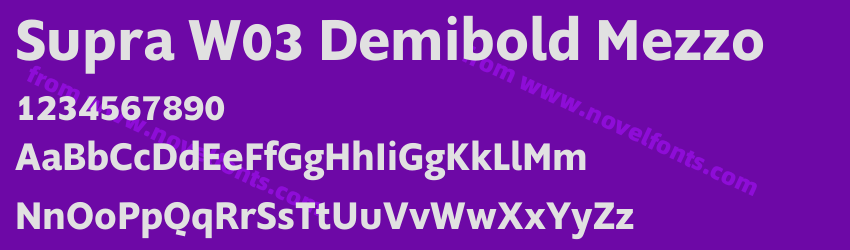 Supra W03 Demibold MezzoPreview Supra W03 Demibold MezzoPreview