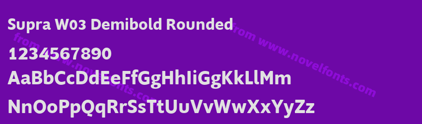 Supra W03 Demibold RoundedPreview Supra W03 Demibold RoundedPreview