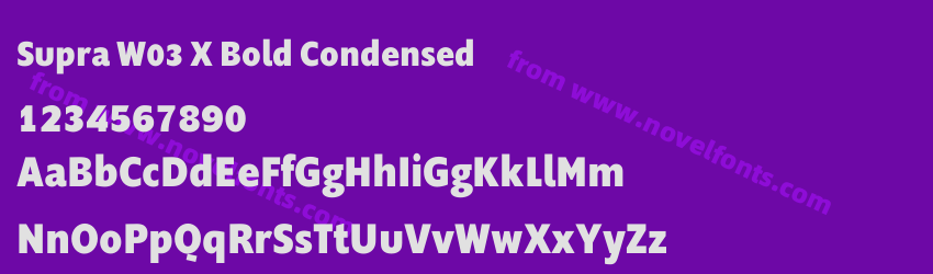Supra W03 X Bold CondensedPreview Supra W03 X Bold CondensedPreview