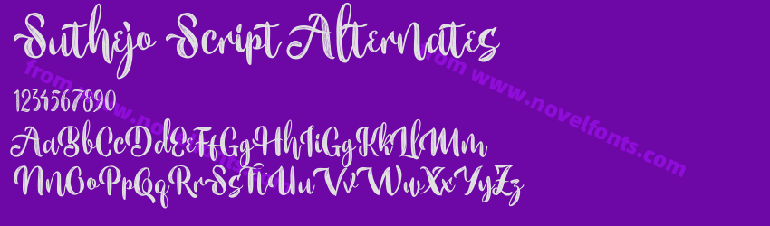 Suthejo Script AlternatesPreview Suthejo Script AlternatesPreview