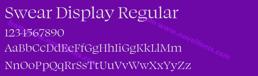 Swear Display RegularPreview Swear Display RegularPreview