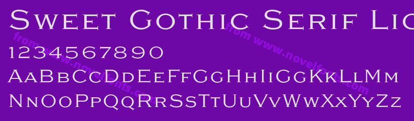 Sweet Gothic Serif LightPreview Sweet Gothic Serif LightPreview