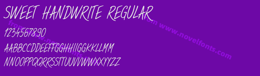 Sweet Handwrite RegularPreview Sweet Handwrite RegularPreview