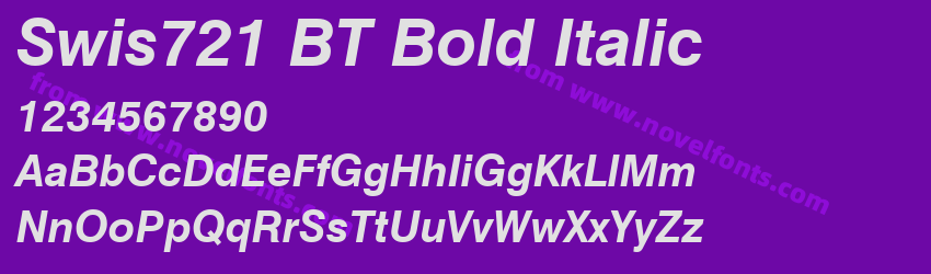 Swis721 BT Bold ItalicPreview Swis721 BT Bold ItalicPreview