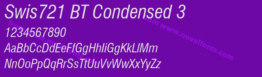 Swis721 BT Condensed 3Preview Swis721 BT Condensed 3Preview
