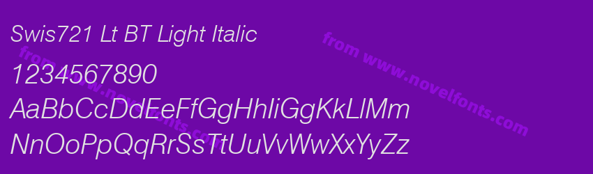 Swis721 Lt BT Light ItalicPreview Swis721 Lt BT Light ItalicPreview