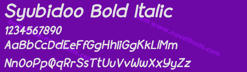 Syubidoo Bold ItalicPreview Syubidoo Bold ItalicPreview