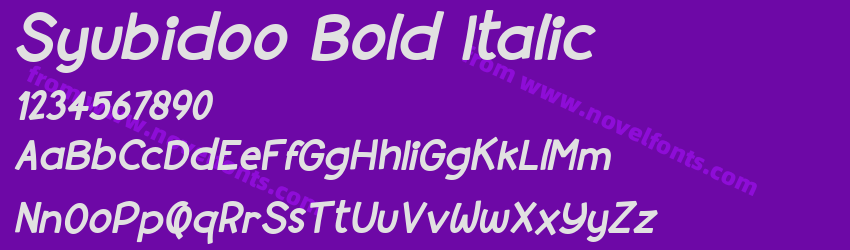 Syubidoo Bold ItalicPreview Syubidoo Bold ItalicPreview