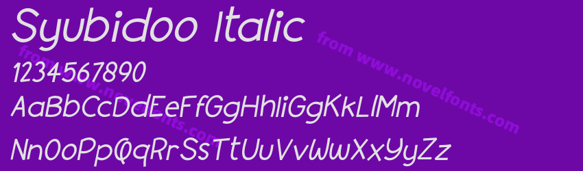 Syubidoo ItalicPreview Syubidoo ItalicPreview