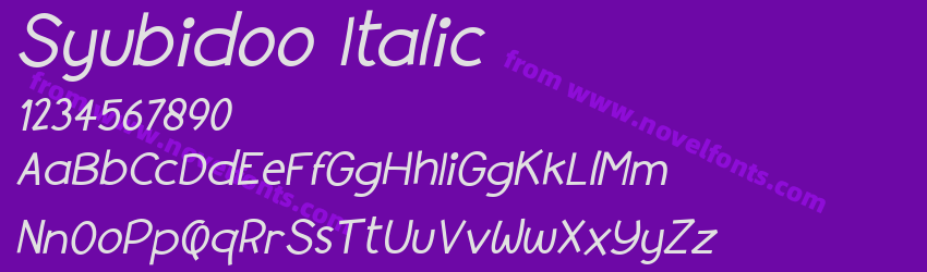 Syubidoo ItalicPreview Syubidoo ItalicPreview