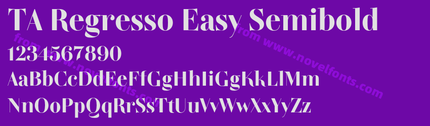 TA Regresso Easy SemiboldPreview TA Regresso Easy SemiboldPreview