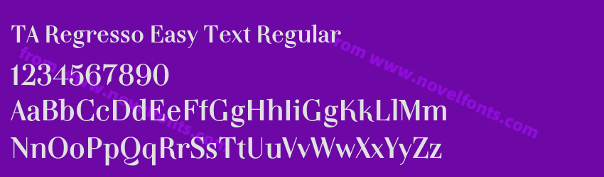 TA Regresso Easy Text RegularPreview TA Regresso Easy Text RegularPreview