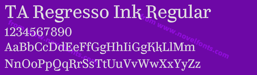 TA Regresso Ink RegularPreview TA Regresso Ink RegularPreview