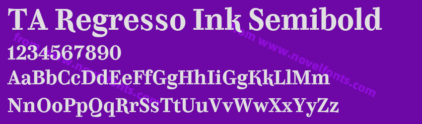 TA Regresso Ink SemiboldPreview TA Regresso Ink SemiboldPreview