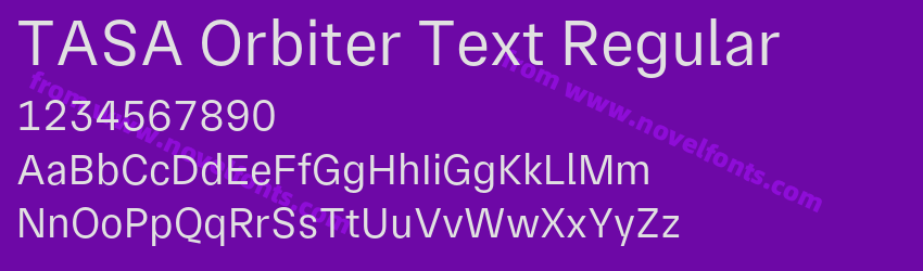 TASA Orbiter Text RegularPreview TASA Orbiter Text RegularPreview