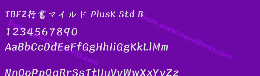 TBFZ行書マイルド PlusK Std BPreview TBFZ行書マイルド PlusK Std BPreview