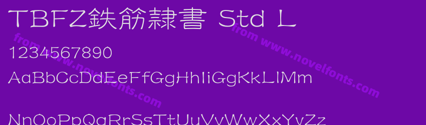 TBFZ鉄筋隷書 Std LPreview