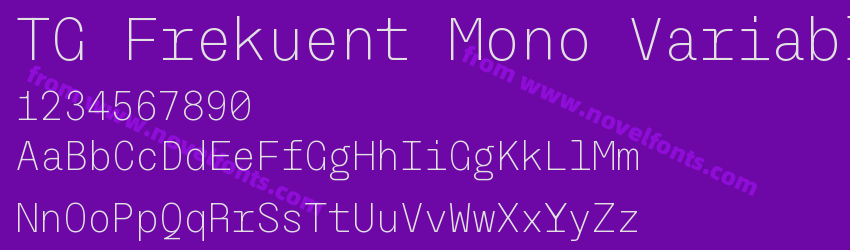 TG Frekuent Mono VariablePreview TG Frekuent Mono VariablePreview