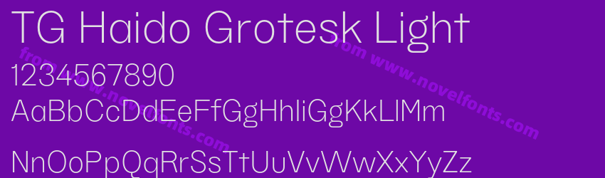 TG Haido Grotesk LightPreview TG Haido Grotesk LightPreview
