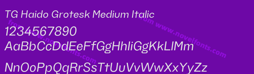 TG Haido Grotesk Medium ItalicPreview TG Haido Grotesk Medium ItalicPreview