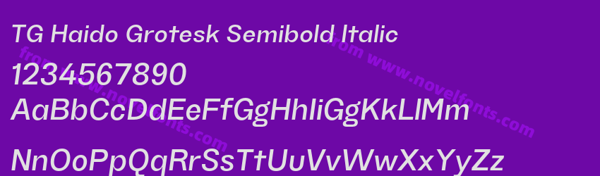 TG Haido Grotesk Semibold ItalicPreview TG Haido Grotesk Semibold ItalicPreview